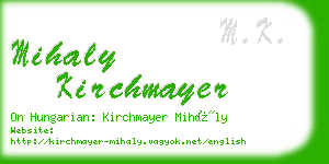 mihaly kirchmayer business card